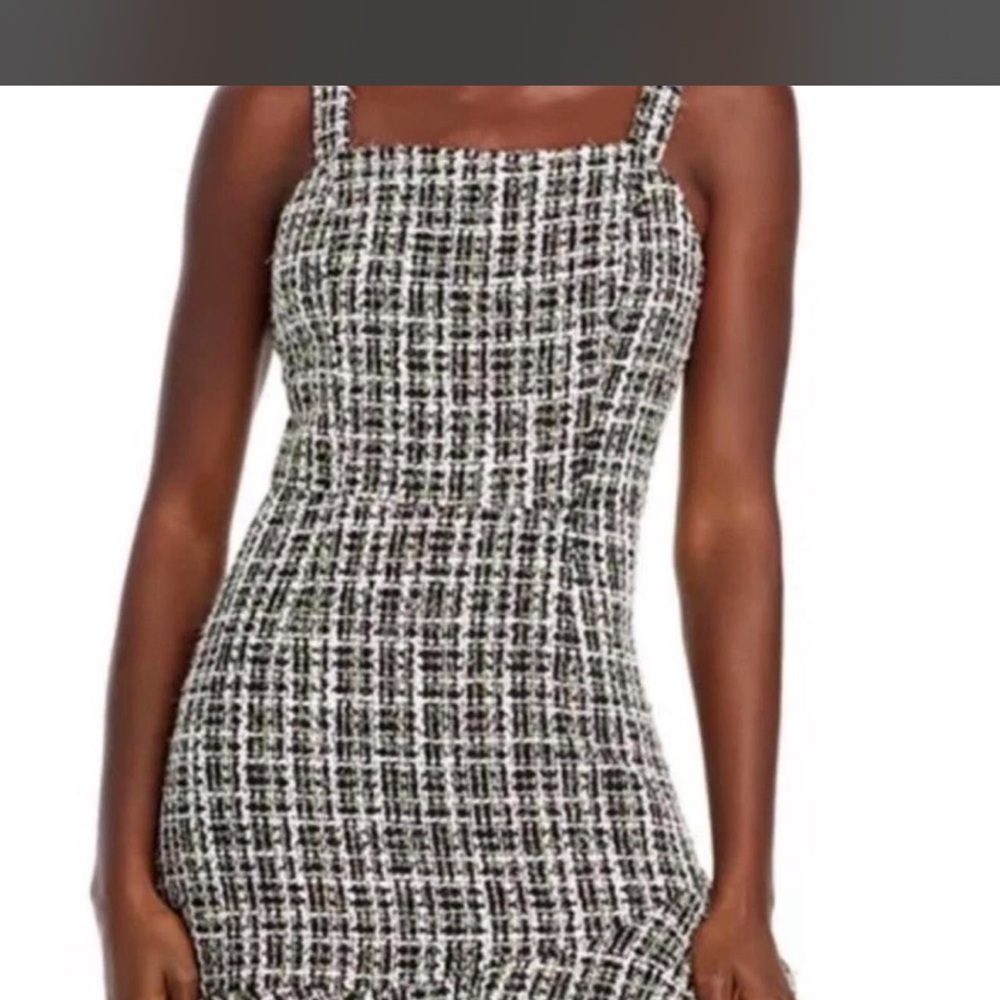 Aqua Black & White Tweed Mini Dress. Worn once!!